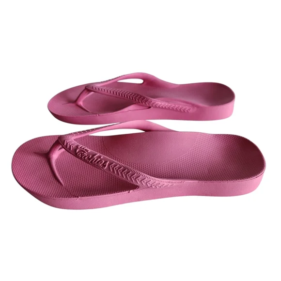 Archies Arch Support Thong Flip Flops Sandal Hot Pink US Men 9 Women 10 New - Picture 6 of 12